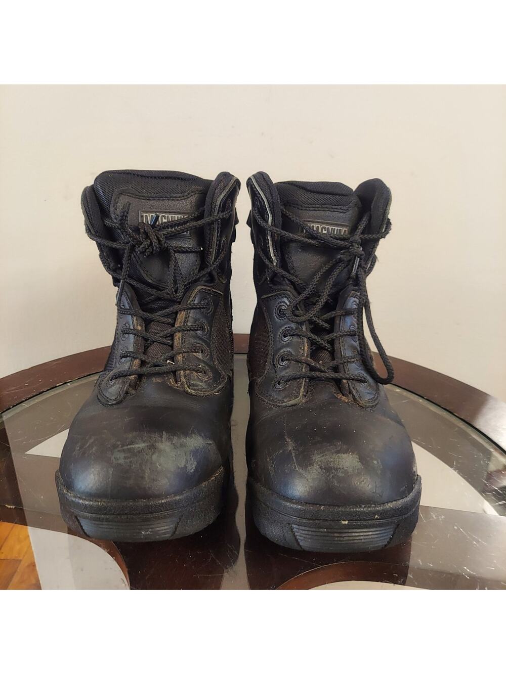 MAGNUM Men's US 12 W Stealth Force Black Work Boots